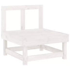 vidaXL Patio Lounge Set - 7 Piece White Solid Pine Wood Outdoor Furniture - Modular Design - Perfect for Gardens, Patios, and Terraces