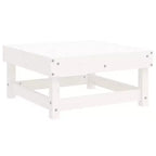vidaXL Patio Lounge Set - 7 Piece White Solid Pine Wood Outdoor Furniture - Modular Design - Perfect for Gardens, Patios, and Terraces