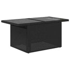 vidaXL Salotto da Giardino con Cuscini Tavolo e Divani 9 pz in Poly Rattan - Nero senza spazio contenitore
