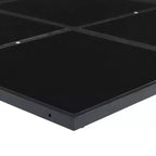 vidaXL 9 Piece Patio Dining Set with Cushions Black Textilene