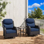 UPTIOT 2-person Outdoor Rattan Seating Group With Cushions