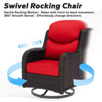 UPTIOT 2-person Outdoor Rattan Seating Group With Cushions