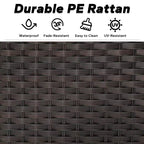 UPTIOT 2-person Outdoor Rattan Seating Group With Cushions