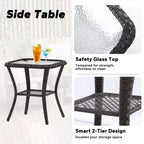 UPTIOT 2-person Outdoor Rattan Seating Group With Cushions