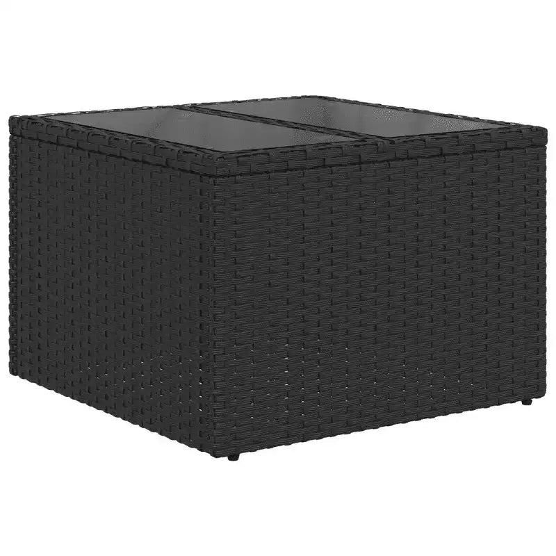 vidaXL Garden Sofa Set Black PE rattan Large UV-resistant