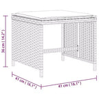 vidaXL Patio Dining Set with Cushions - 11 Piece Gray Poly Rattan Outdoor Garden Table and Chairs Furniture, Compact Storage, Tempered Glass Top