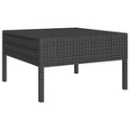 vidaXL Set Divani da Giardino Divano Sezionale da Esterno in Polyrattan Nero