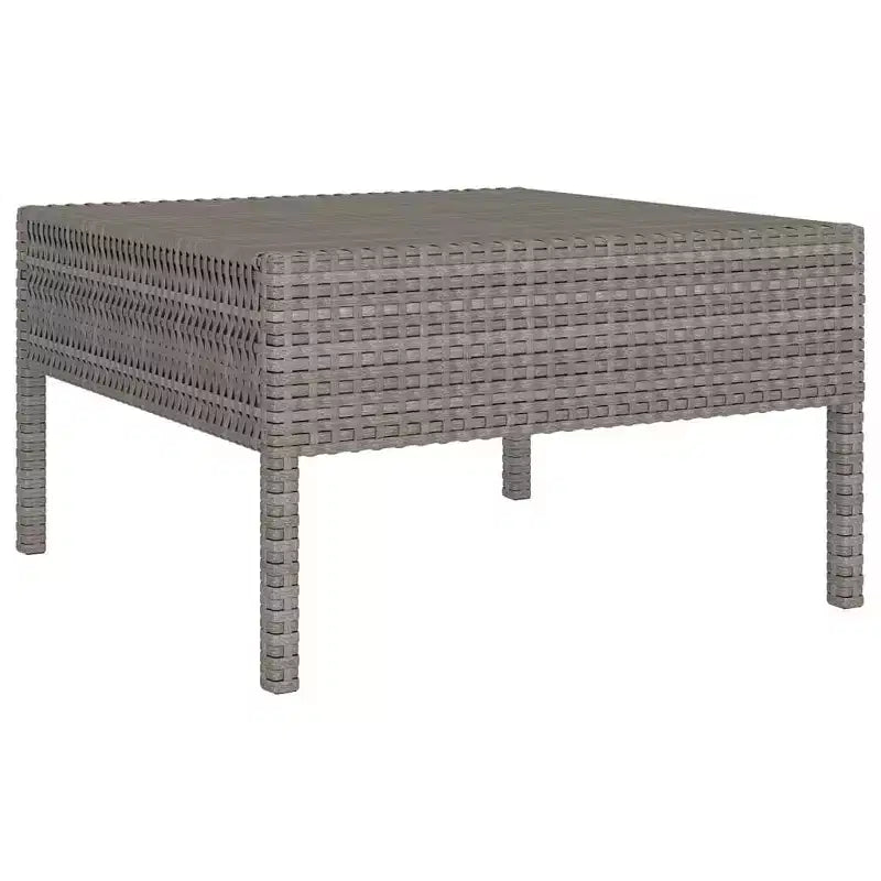 vidaXL Garden Lounge Set Patio Sectional Sofa Couch Outdoor Poly Rattan Grey