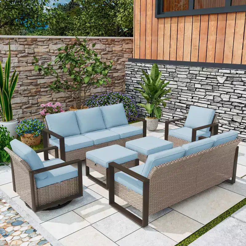 UPTIOT 6-Piece Outdoor Patio Conversation Set