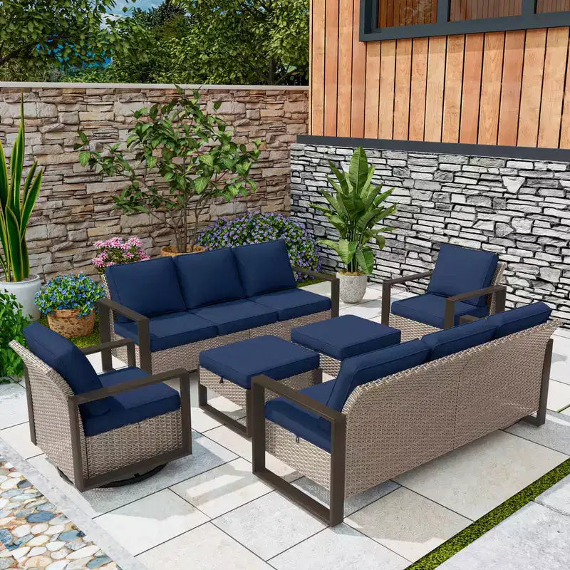 UPTIOT 6-Piece Outdoor Patio Conversation Set