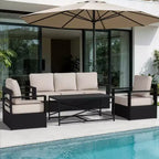 UPTIOT 4-Piece Outdoor Patio Conversation Set