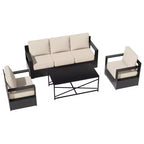 UPTIOT 4-Piece Outdoor Patio Conversation Set