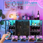 Mobile bar industriale con portabottiglie e mensole