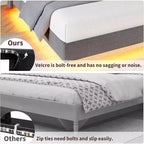 Struttura letto flottante con testiera contenitore, luci a LED e ricarica USB – Completo/Queen/King