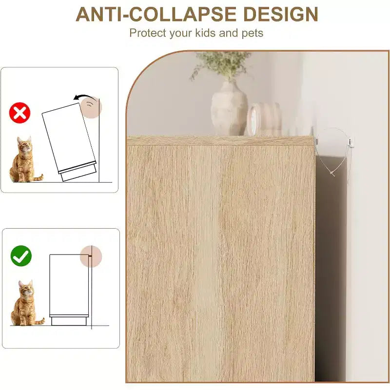 Cassettiera a 5 cassetti in rattan con struttura in legno