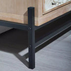 Mobile contenitore vintage da 59'' con 4 ante in legno intagliato e 2 ripiani