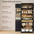 Dispensa da Cucina Coloniale 78,2" – 6 Ante, 8 Ripiani e Cassetto Nascosto