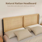 Struttura letto in rattan Boho con testiera – Una piazza e mezza, Queen, King