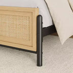 Struttura letto in rattan Boho con testiera – Una piazza e mezza, Queen, King