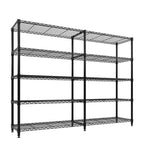 Scaffale metallico regolabile a 5 ripiani – Scaffale resistente largo 180 cm