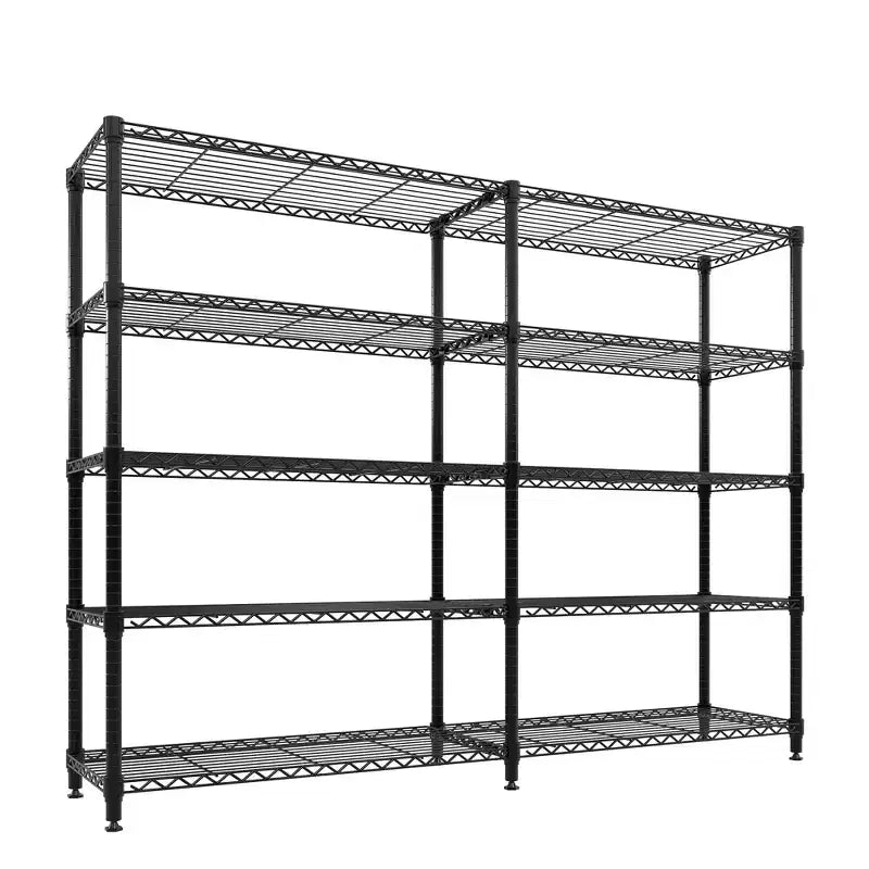 Scaffale metallico regolabile a 5 ripiani – Scaffale resistente largo 180 cm