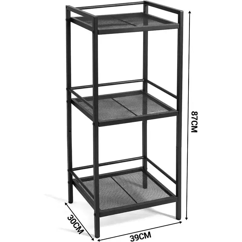 Scaffale portaoggetti in acciaio al carbonio a 3/4 ripiani – Organizer per bagno, cucina e lavanderia
