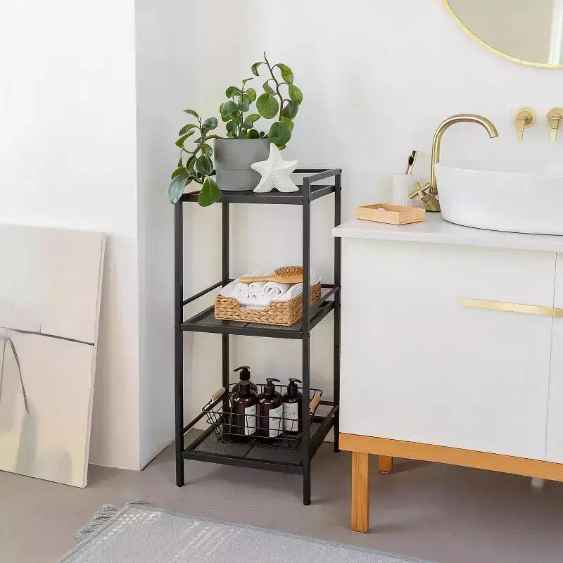 Scaffale portaoggetti in acciaio al carbonio a 3/4 ripiani – Organizer per bagno, cucina e lavanderia