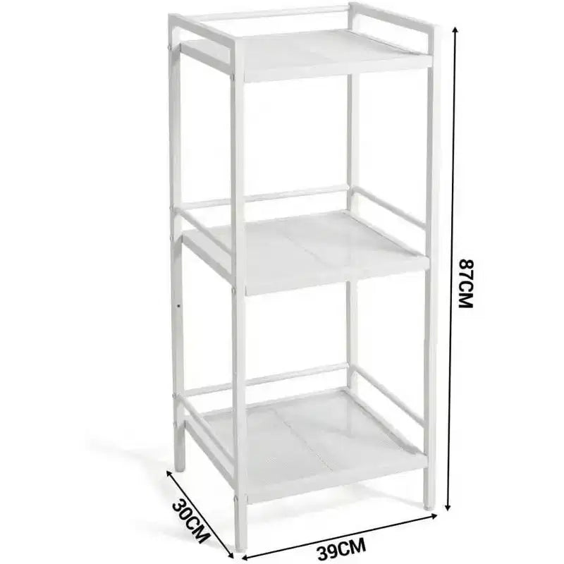 Scaffale portaoggetti in acciaio al carbonio a 3/4 ripiani – Organizer per bagno, cucina e lavanderia