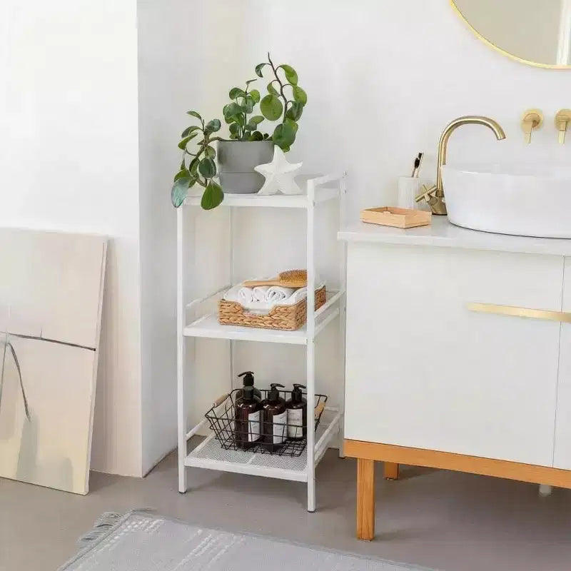 Scaffale portaoggetti in acciaio al carbonio a 3/4 ripiani – Organizer per bagno, cucina e lavanderia