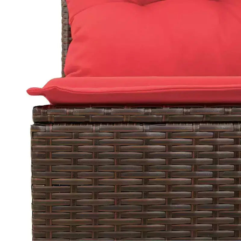 vidaXL Salotto da Giardino con Cuscini in Polirattan e Legno di Acacia