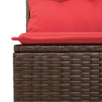 vidaXL Salotto da Giardino con Cuscini in Polirattan e Legno di Acacia