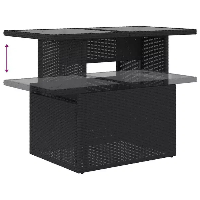 vidaXL Salotto da Giardino con Cuscini in Polirattan e Legno di Acacia