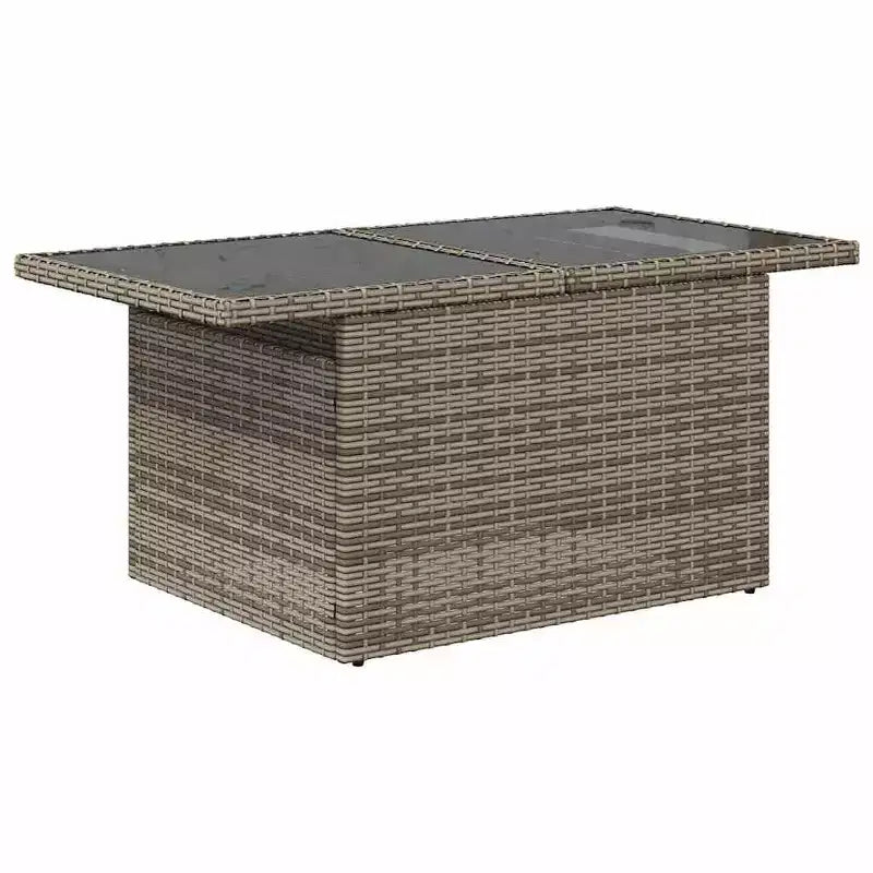 vidaXL Set Divani da Giardino con Cuscini e Tavolo Esterno 10 pz in Polyrattan