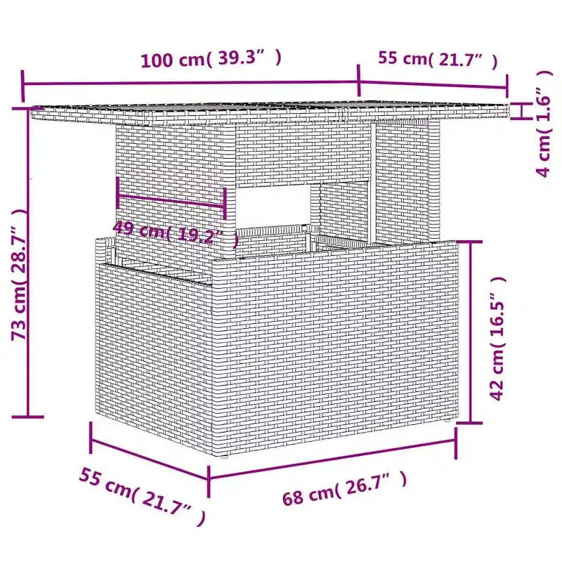 vidaXL Set Divani da Giardino con Cuscini Tavolo e Divani 11 pz in Polyrattan