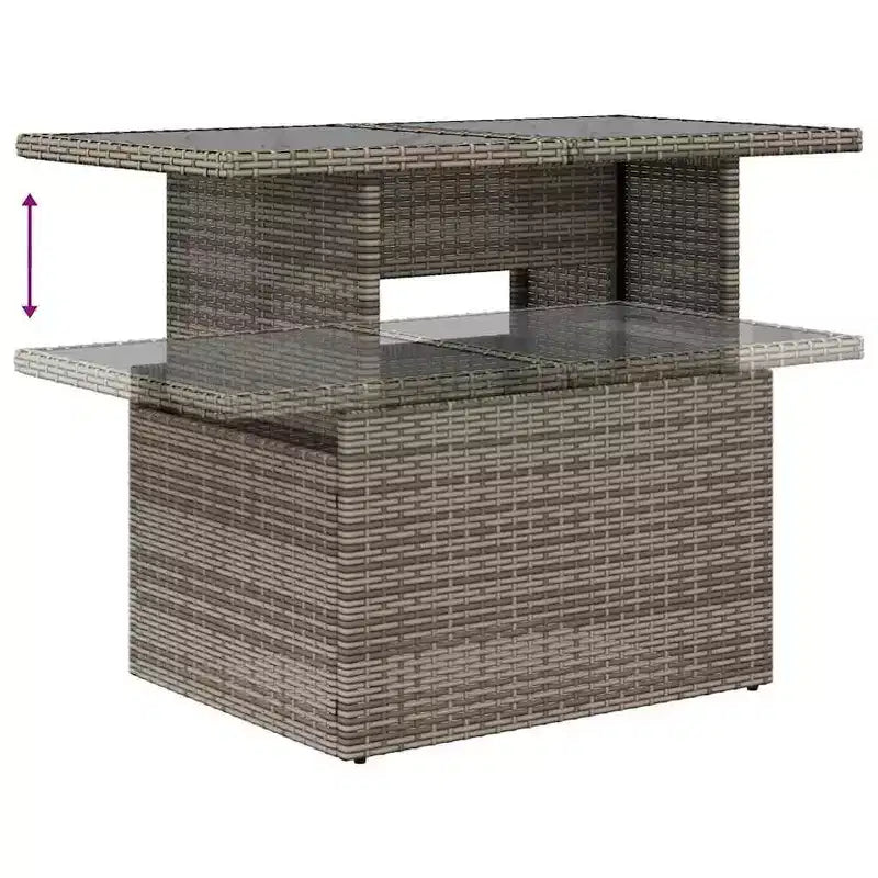 vidaXL Set Divani da Giardino con Cuscini Tavolo e Divani 11 pz in Polyrattan