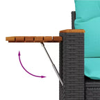vidaXL 6 Piece Patio Sofa Set with Cushions Grey Poly Rattan (US only)