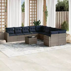 vidaXL Set divani da giardino in rattan PE, acciaio verniciato a polvere Grande