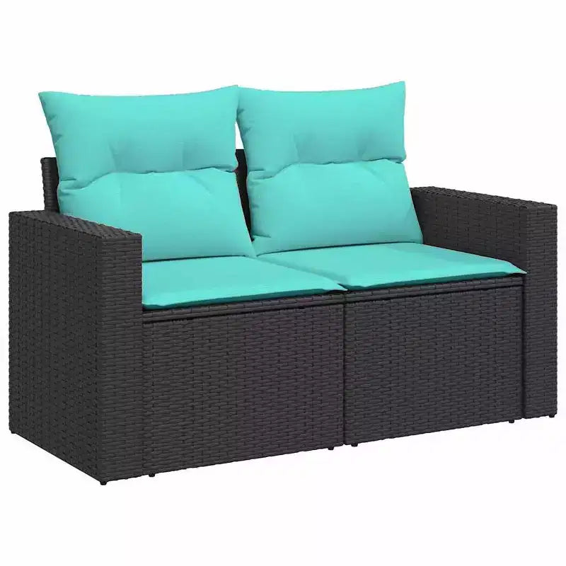 vidaXL Set divani da giardino in rattan PE, acciaio verniciato a polvere Grande