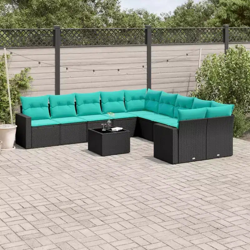vidaXL Set divani da giardino in rattan PE, acciaio verniciato a polvere Grande