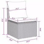 vidaXL Set Divani da Giardino con Cuscini 6 pz Nero Polyrattan