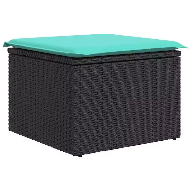 vidaXL Set Divani da Giardino con Cuscini 6 pz Nero Polyrattan