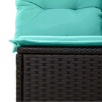 vidaXL Set Divani da Giardino con Cuscini 6 pz Nero Polyrattan