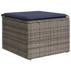 vidaXL Salotto da Giardino 7 pz con Cuscini in Polyrattan Nero