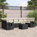 vidaXL Set Divani da Giardino 8 pz con Cuscini Grigio Polyrattan