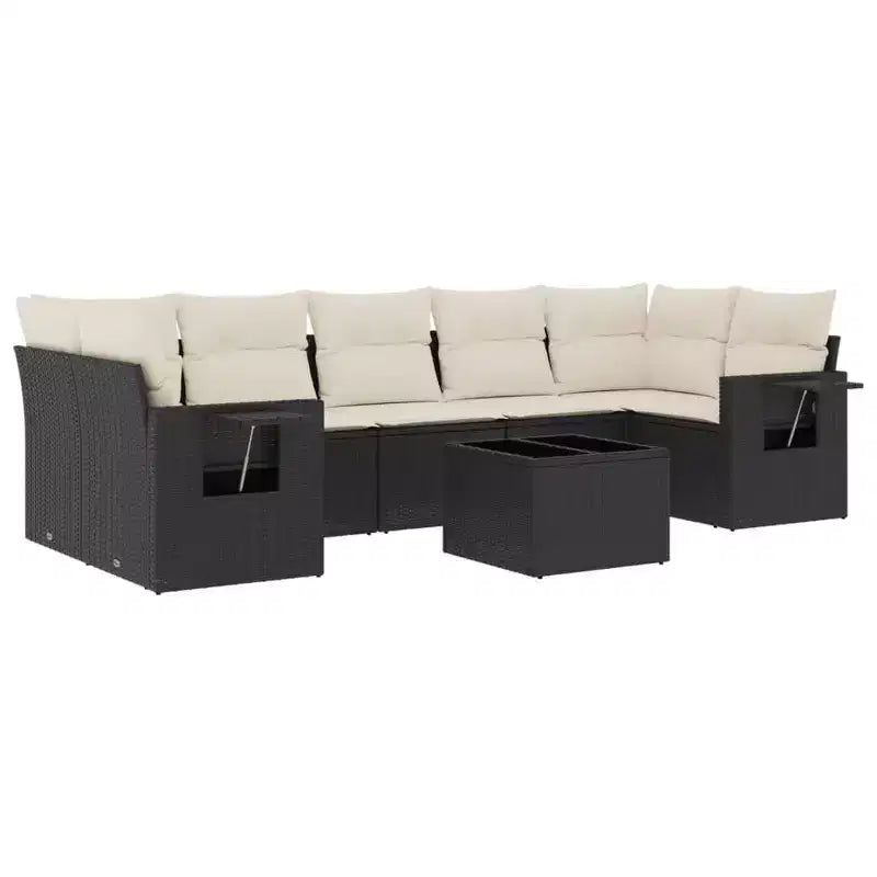 vidaXL Set Divani da Giardino 8 pz con Cuscini Grigio Polyrattan