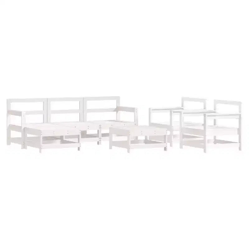 vidaXL Garden Lounge Set Natural wood Solid Pine Wood Standard Modular