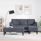 vidaXL Set Divani 2 pz Grigio chiaro 173 x 131 x 67 cm Velluto