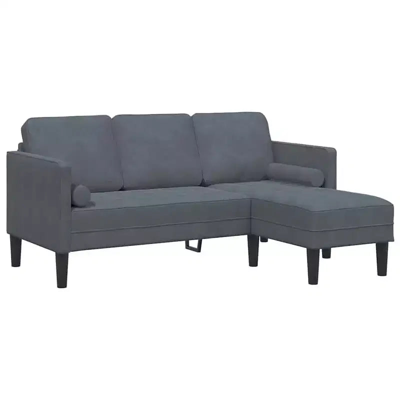 vidaXL Set Divani 2 pz Grigio chiaro 173 x 131 x 67 cm Velluto