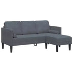 vidaXL Set Divani 2 pz Grigio chiaro 173 x 131 x 67 cm Velluto