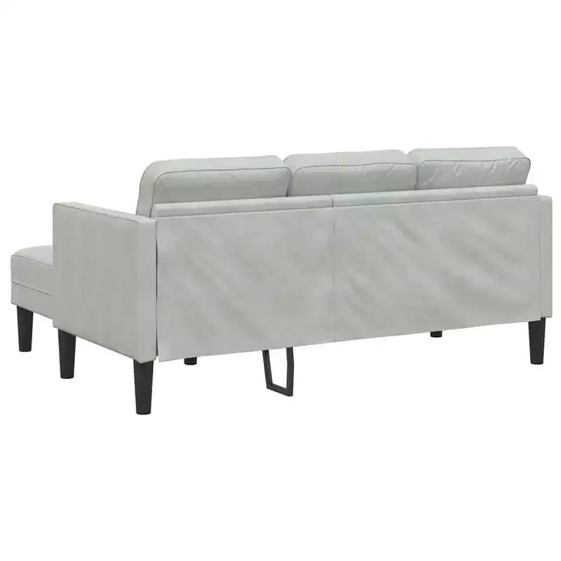 vidaXL Set Divani 2 pz Grigio chiaro 173 x 131 x 67 cm Velluto
